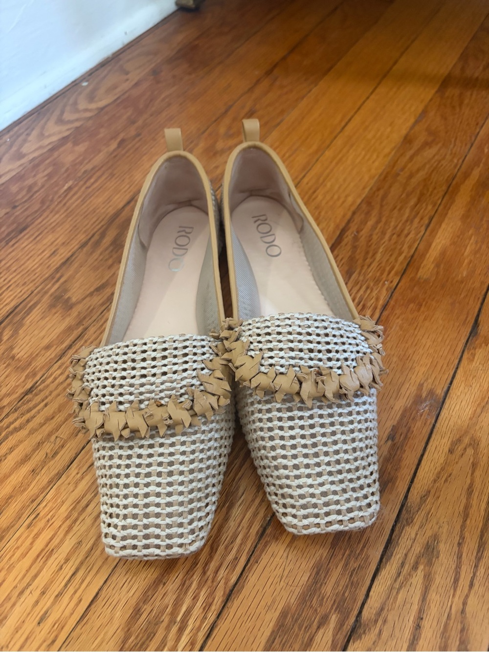 RODO Raffia Woven Flats